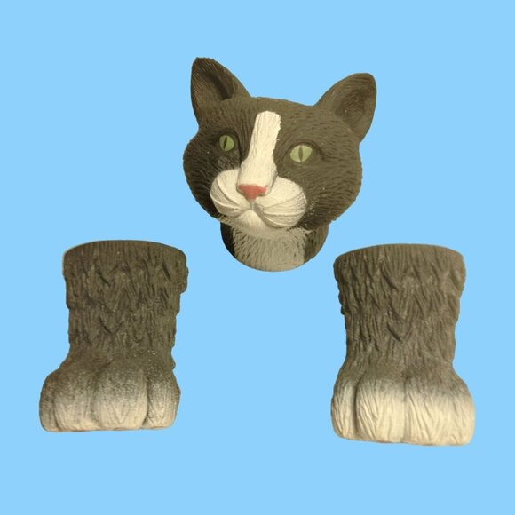 handicat Black Cat Finger Puppet Head Paws - Picture 4 of 6